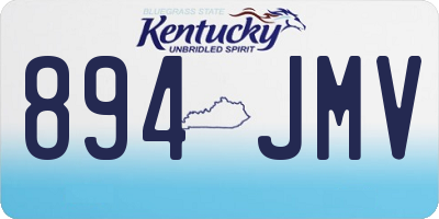 KY license plate 894JMV