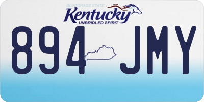 KY license plate 894JMY