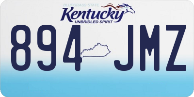KY license plate 894JMZ