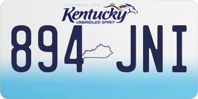 KY license plate 894JNI