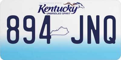 KY license plate 894JNQ