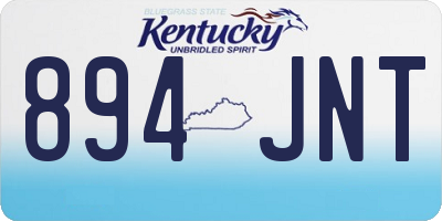 KY license plate 894JNT