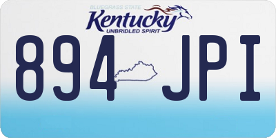 KY license plate 894JPI