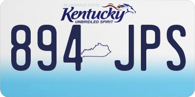 KY license plate 894JPS
