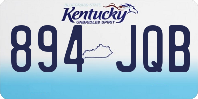 KY license plate 894JQB