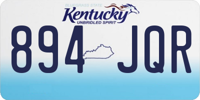 KY license plate 894JQR