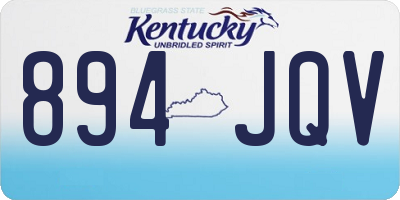 KY license plate 894JQV