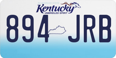 KY license plate 894JRB