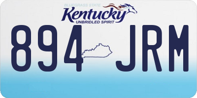 KY license plate 894JRM