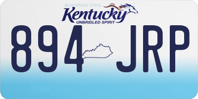 KY license plate 894JRP