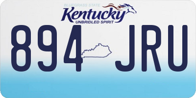 KY license plate 894JRU