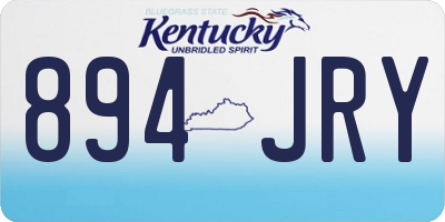 KY license plate 894JRY