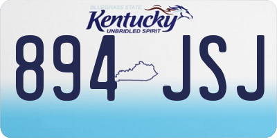 KY license plate 894JSJ