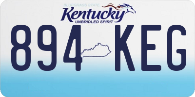 KY license plate 894KEG