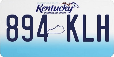 KY license plate 894KLH