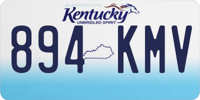 KY license plate 894KMV
