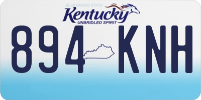 KY license plate 894KNH