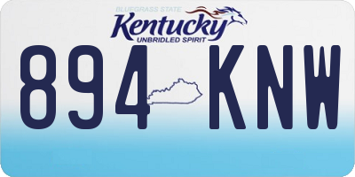 KY license plate 894KNW