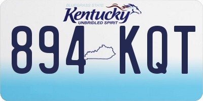KY license plate 894KQT