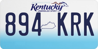 KY license plate 894KRK
