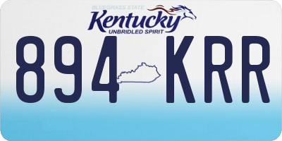 KY license plate 894KRR