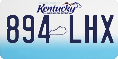 KY license plate 894LHX