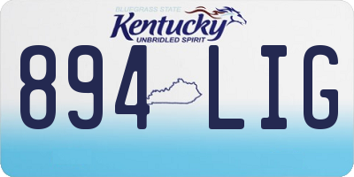 KY license plate 894LIG