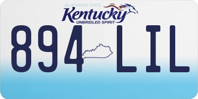 KY license plate 894LIL
