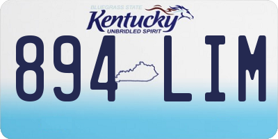 KY license plate 894LIM