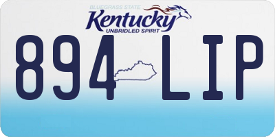 KY license plate 894LIP