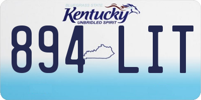 KY license plate 894LIT