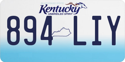 KY license plate 894LIY