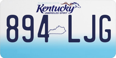 KY license plate 894LJG
