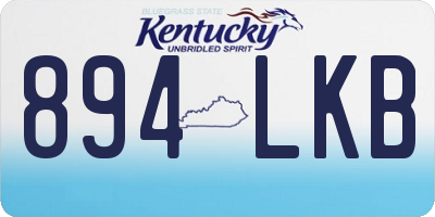 KY license plate 894LKB