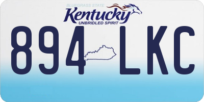 KY license plate 894LKC