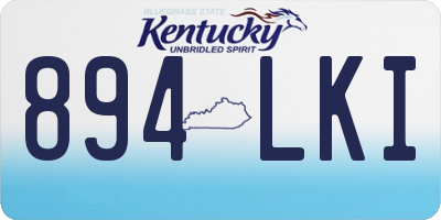 KY license plate 894LKI