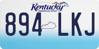 KY license plate 894LKJ