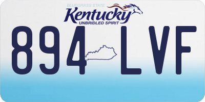 KY license plate 894LVF