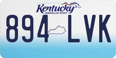 KY license plate 894LVK
