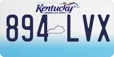KY license plate 894LVX