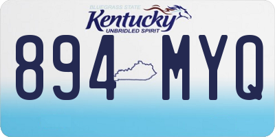 KY license plate 894MYQ