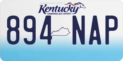 KY license plate 894NAP