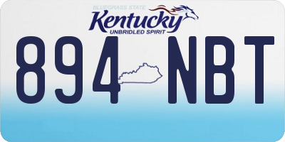KY license plate 894NBT