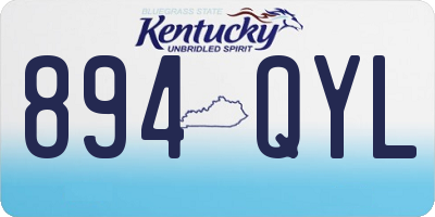 KY license plate 894QYL