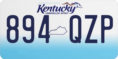 KY license plate 894QZP