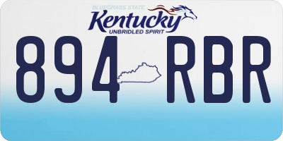 KY license plate 894RBR