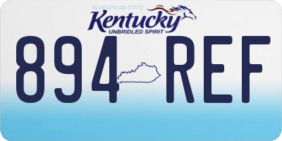 KY license plate 894REF