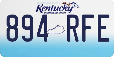 KY license plate 894RFE