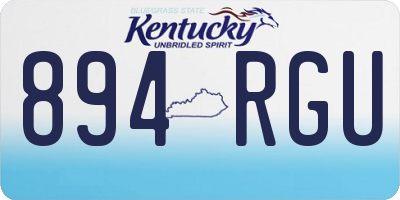 KY license plate 894RGU