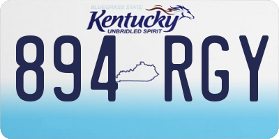 KY license plate 894RGY